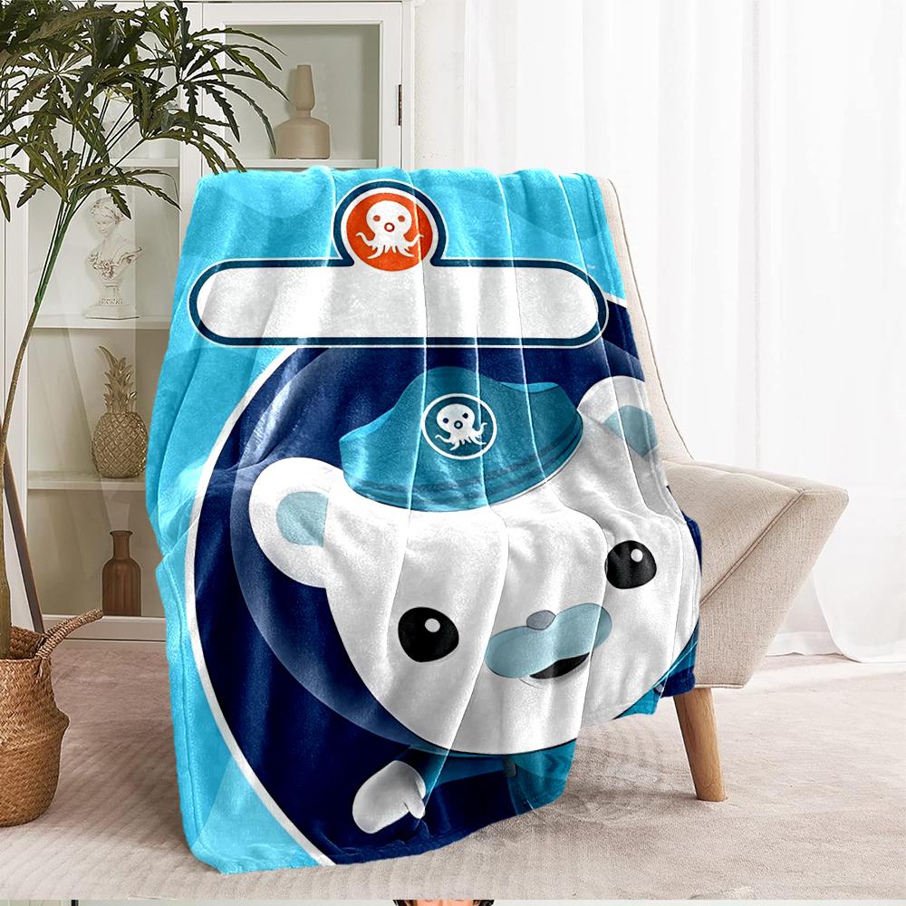 The Octonauts Theme Printed Blanket - Perfect for Couch, Bed, Travel & Outdoor Use | Machine Washable, Cozy & Durable.