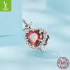 Personalized Love Sword Diy Beaded Accessories Retro S925 Silver Red Love Beads