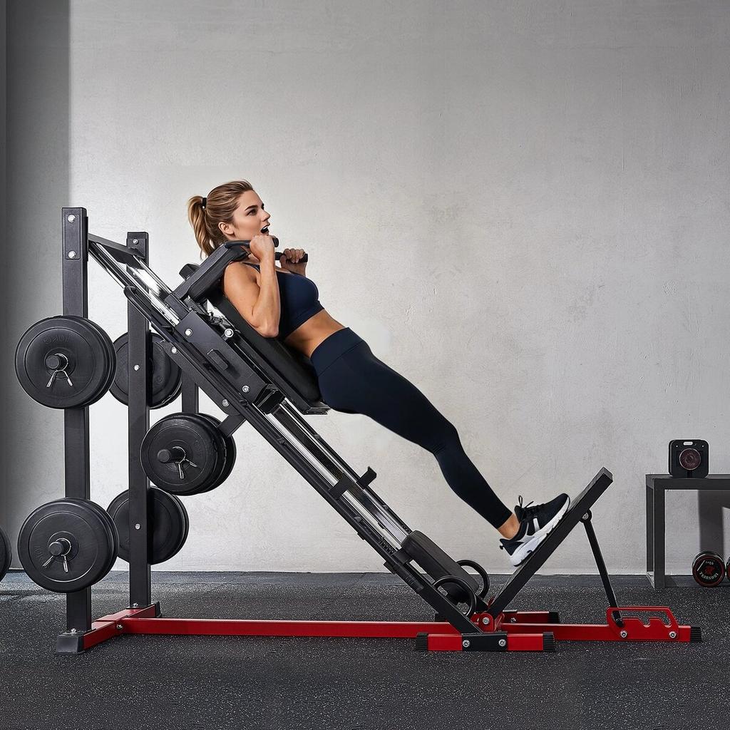 Leg Press Hack Squat Combo Machine Adjustable Lower Body Special Home Gym