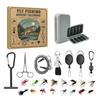 2025 Fly Fishing Advent Calendar 24 Days Christmas Fishing Countdown Calendar with 24 Pcs Fly Lures Hooks Baits Holiday Gifts for Men Fishing Lovers
