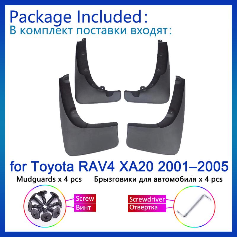 Mudflap For Toyota RAV4 RAV 4 XA20 2001 2002 2003 2004 2005 Mudguard Fenders Splash Guards Front Rear Wheel 4Pcs Car Accessories
