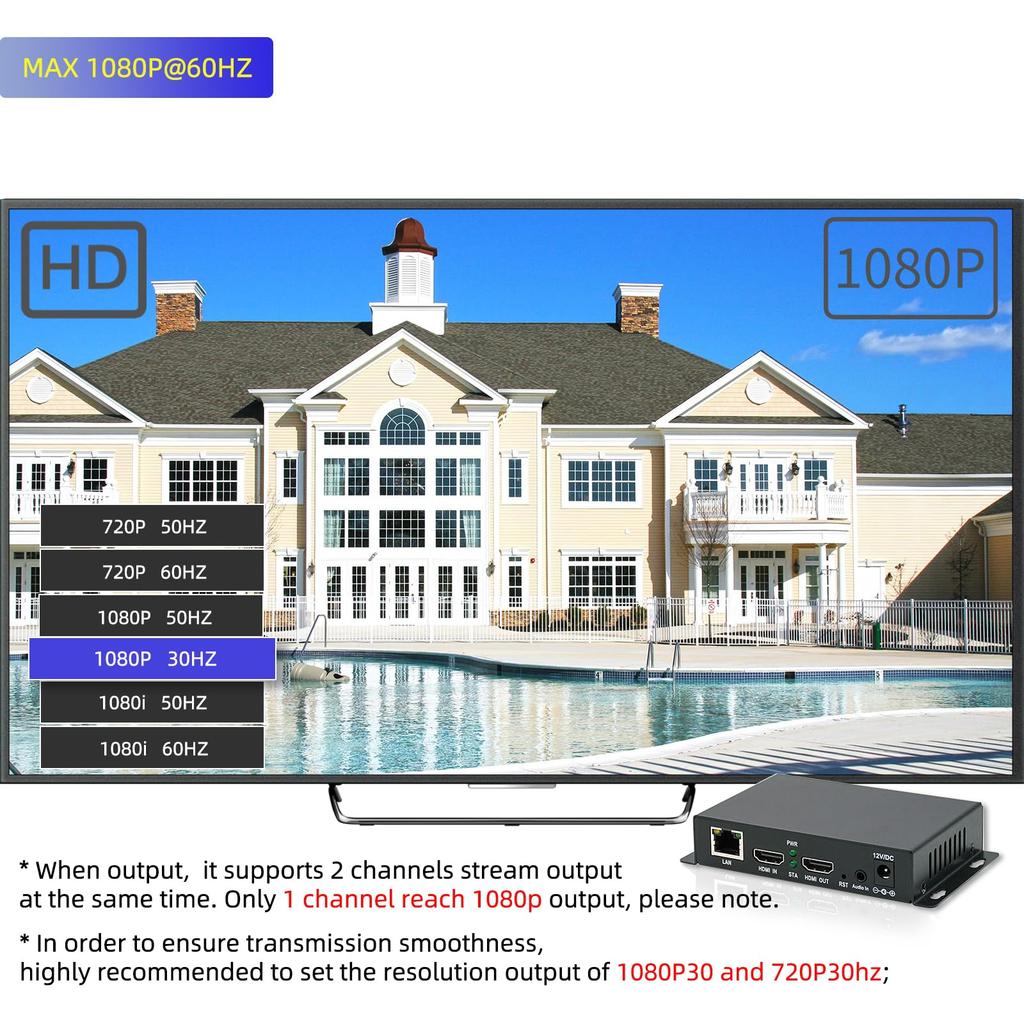 ORIVISION HDMI Video HDMI To FLV Multicast Encoder for and Twitch Live Broadcasting H.265/264/MJPEG Ultra-Compact 1080P@30 Encoder, H.264 HTTP, RTSP,