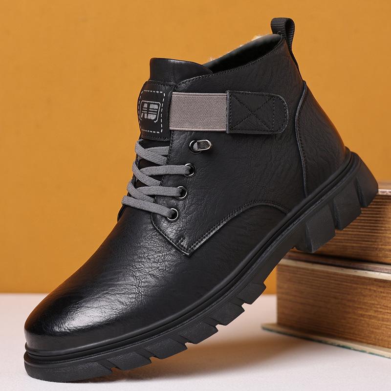 Зимние ботинки Мартинс высокие вельветовые хлопковые ботинки ПУ мягкая подошва ретро ботинки короткие ботинки 39