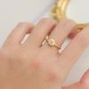 High Appearance Yellow Diamond Square Candy Twist S925 Sterling Silver Adjustable Open Ring for Women
