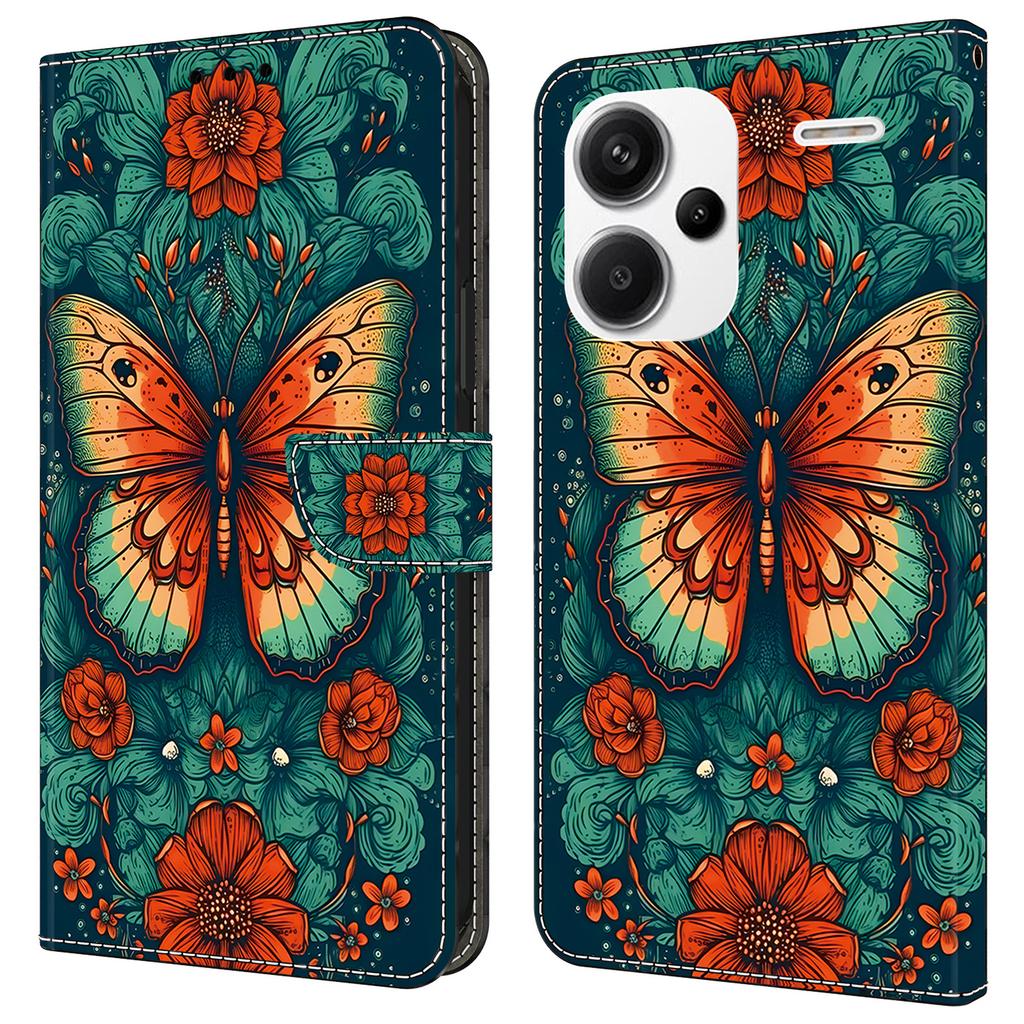 For Xiaomi Redmi Note 13 Pro+ 5G Leather Phone Case Pattern Printed Wallet Cover