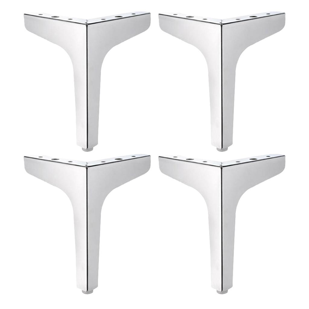 Set of 4 Metal Furniture Legs with Anti Slip Pads Metal Triangle Furniture Legs set for DIY Cabinet Sofa & Chair Support