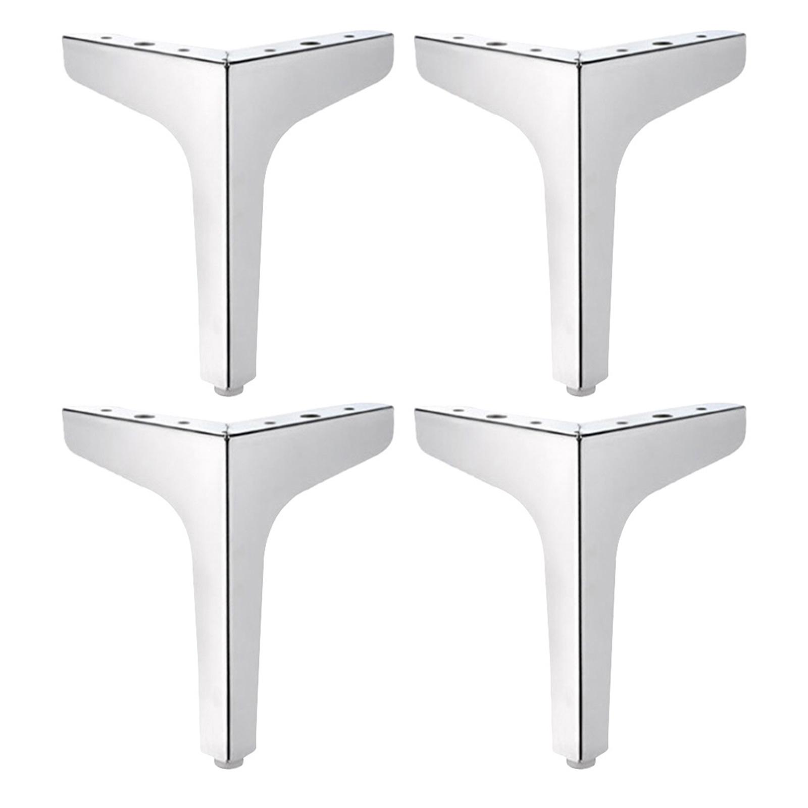 

Set of 4 Metal Furniture Legs with Anti Slip Pads Metal Triangle Furniture Legs set for DIY Cabinet Sofa & Chair Support E