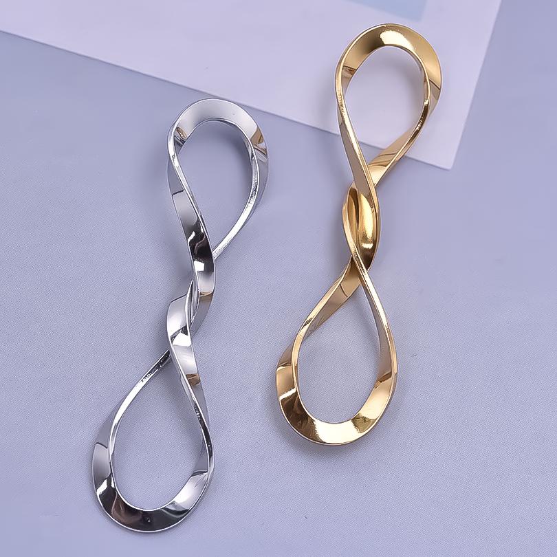 6pcs Minimally Curved Lines Vintage Stainless Steel Charms For Jewelry Making Supplies Handmade Earrings Necklace Pendant Charm