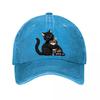 Cute Cat Mesh Trucker Cap Washed Baseball Cap