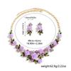 Flower Necklace Earrings Set Banquets Palace for Women Jewelry Accessory Valentine Gifts