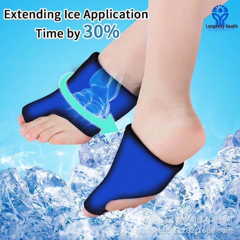 

Эластичный гелевый бандаж для лодыжки с эффектом льда и тепла и защитой пальцев Sky Blue