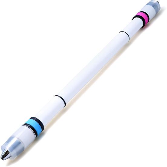 Pen Spinning Pens Ivan Emboss Pen Mod, Weighted Spin Trick Pen for Beginner, Blue Pink Grip
