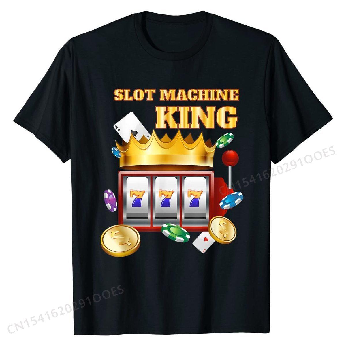 

Slot Machine Shirt - Hilarious Casino Gambling King Gift T-Shirt Prevalent Men Top T-shirts Cotton Tops & Tees Funny 4XL