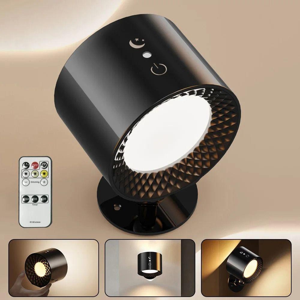 USB Rechargeable Magnetic Wall Light Wall Mounted Cabinet Spotlight LED  Wall Lamp  Bedside