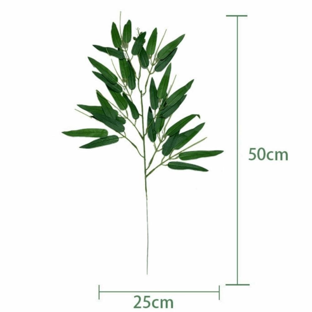 Decorative Artificial Green Plant Eucalyptus Leaves Willow Leaves Fake Eucalyptus Leaf Faux Fake Tree Branch