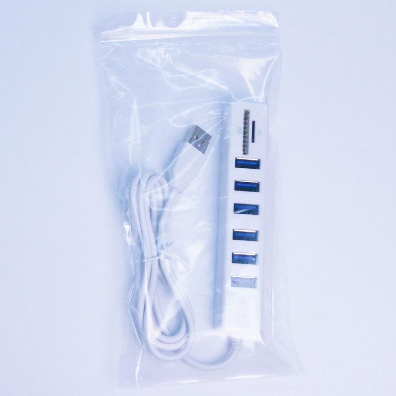 

Справжній USB-хаб 2.0: 6-портова док-станція-розгалужувач з кард-рідер 2-в-1 для передачі файлів