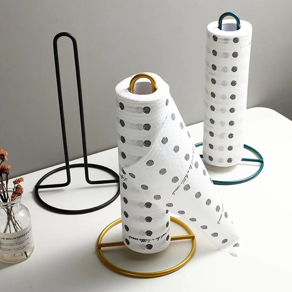 Kitchen Roll Holder Free Standing Paper Towel Holder Black Countertop Large Y5C0