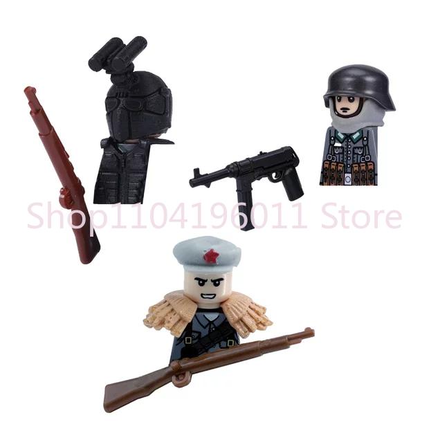 MOC UV Printing Military Building Blocks Accessories Soldier Figures Special Forces Army Sniper Police Bricks Toy Children Gift