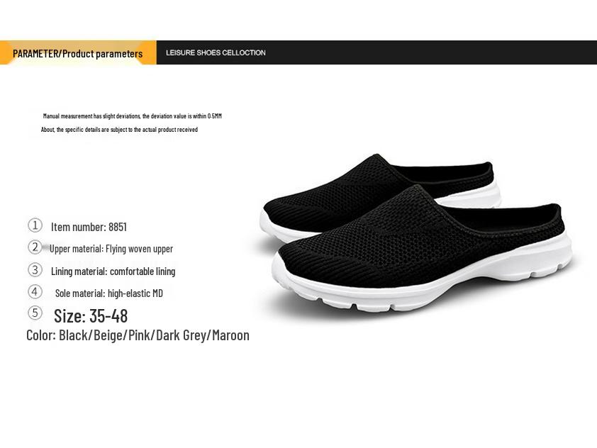 Sommer 2025 Baotou Halbschuhe: Herren Casual Übergröße Coole Slipper