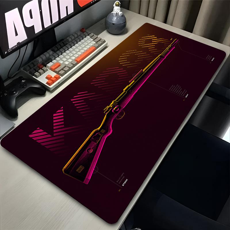 Mouse Pad Gaming New Mousepad Laptop Gamer Cabinet Keyboard Pad Nonslip Soft Computer Firearms Pattern Design Extended Desk Mat