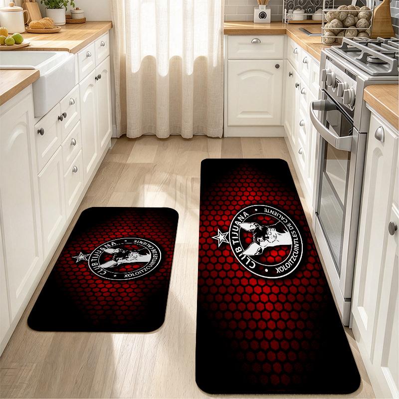 Club Tijuana Logo Flannel Kitchen Mat Christmas Soft Area Rug Non Slip Floor Carpet Home Decoration