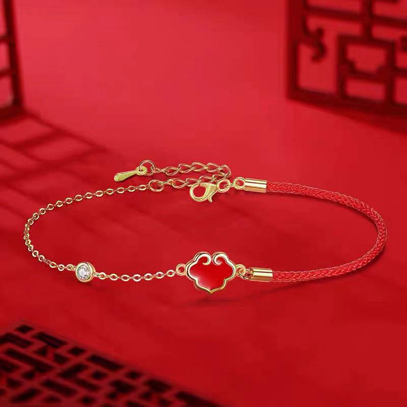 Palace Museum Ruyi Lock Bracelet - Lucky Red Rope, Women's Bestie Gift for Christmas & New Year.