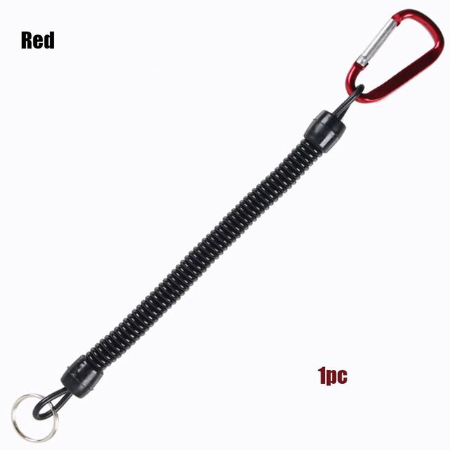 Climbing Button Carabiner Anti-Lost Spring Rope Outdoor Mountaineering Lost Rope Lure Fishing Gear Fishing Accessories Fishing