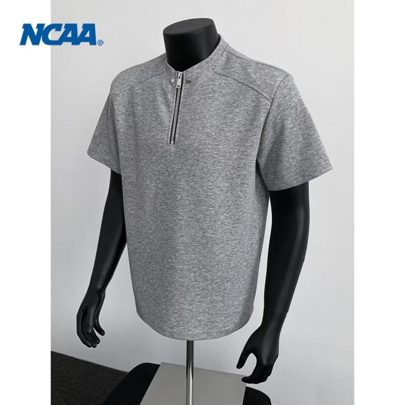 NCAA Men s Heavyweight Half-Zip Stand-Up Collar T-Shirt 2XL