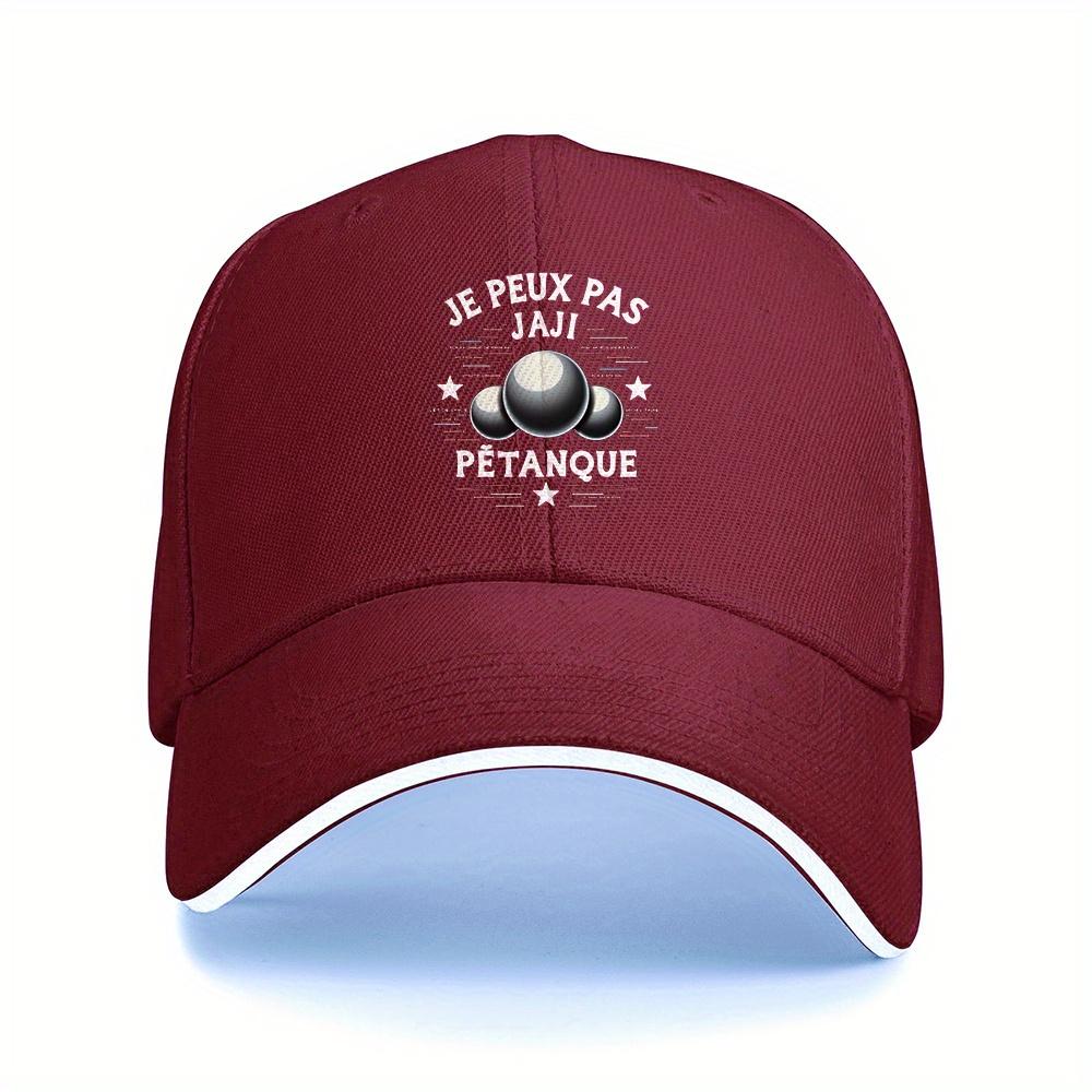 pc Petanque BallsRelated Baseball Cap Breathable Mesh Back Polyester Black with Red White Graphics Perfect