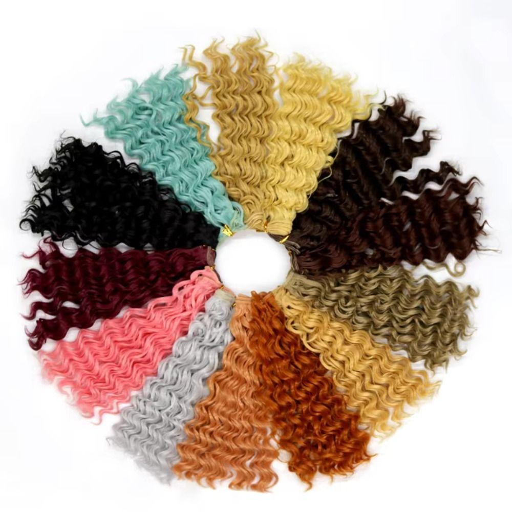 Gradient Color BJD SD Doll Hair Curly Hair Blyth Doll Wigs Accessories  Wig Making