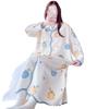 Cozy Maternity Robe & Nursing Nightgown with Breast Pads - Warm, Postpartum Cardigan & Confinement Dress