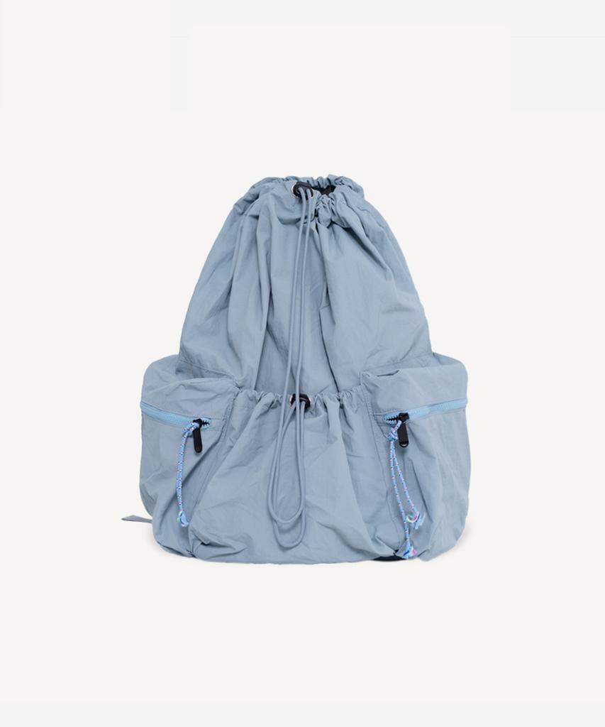 Prends Soin De Toi Drawstring Nylon Backpack Sky Blue