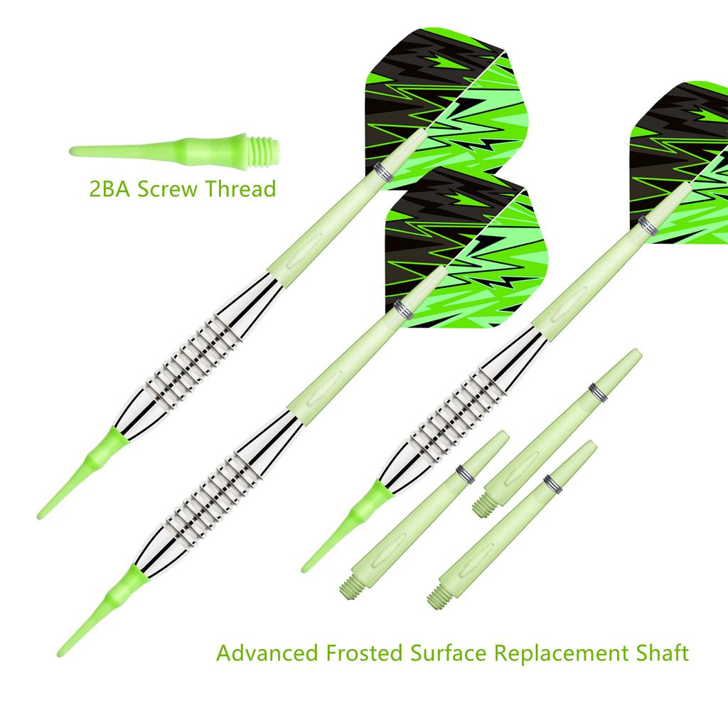3 Pack Plastic Tip Dart, Not Easy to Break and Bend Professional 18g Soft Tip Dart with Plastic Shafts and Carrying Bag