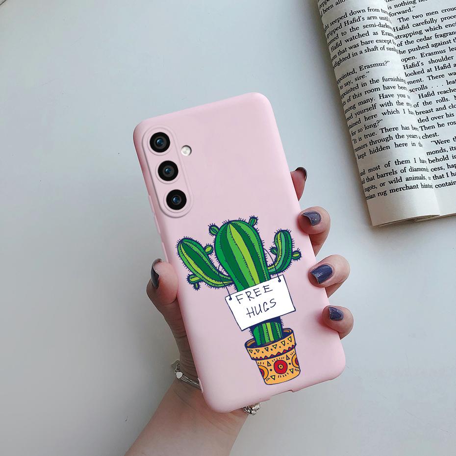 For Samsung Galaxy S23 FE 5G Matte Phone Case Cute Cat Cartoon Soft Silicone Back Cover For Samsung S23 FE S23FE S 23 FE 5G Case