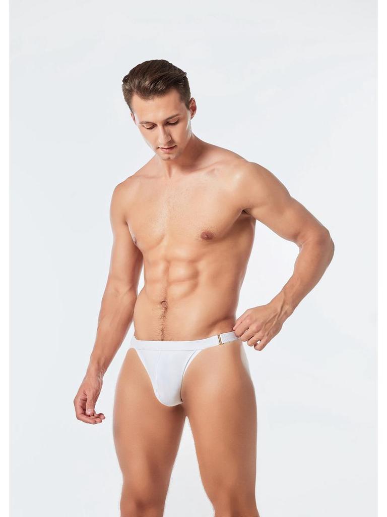 Męskie Trójkątne Kąpielówki z Metalową Klamrą - Europejska i Amerykańska Moda