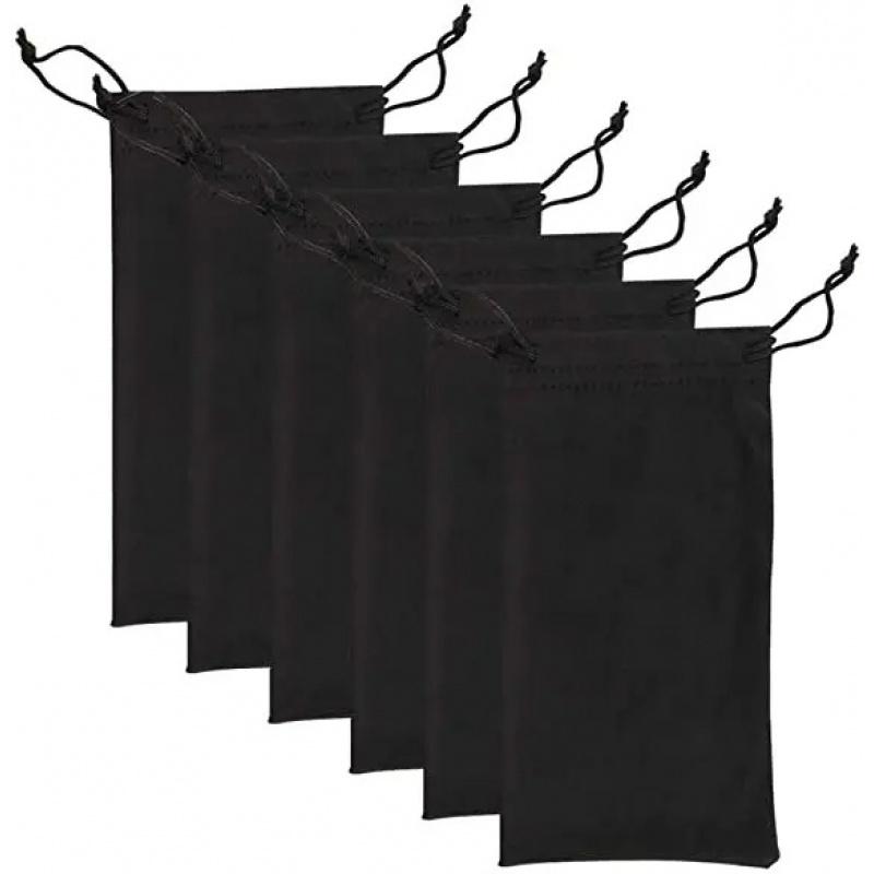 

50 шт. Ультратонкий чехол для солнцезащитных очков из микрофибры, Пылезащитные мешочки для очков на кулиске, Легкий, Прочный, Дорожный мешочек для хранения 9x18CM