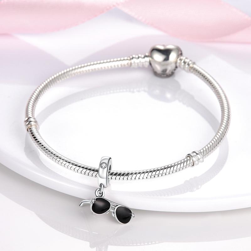 Summer Sunglasses Pendants copper Plated Compatible With Authentic Charm Bead Charms Bracelets Bead Charms Jewellery Diy Gifts Ideal For Women