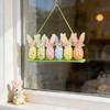 3D Easter Egg Wall Decorations With Plush And Flowers. Suitable For Hanging Decorations Front Doors, Tables.