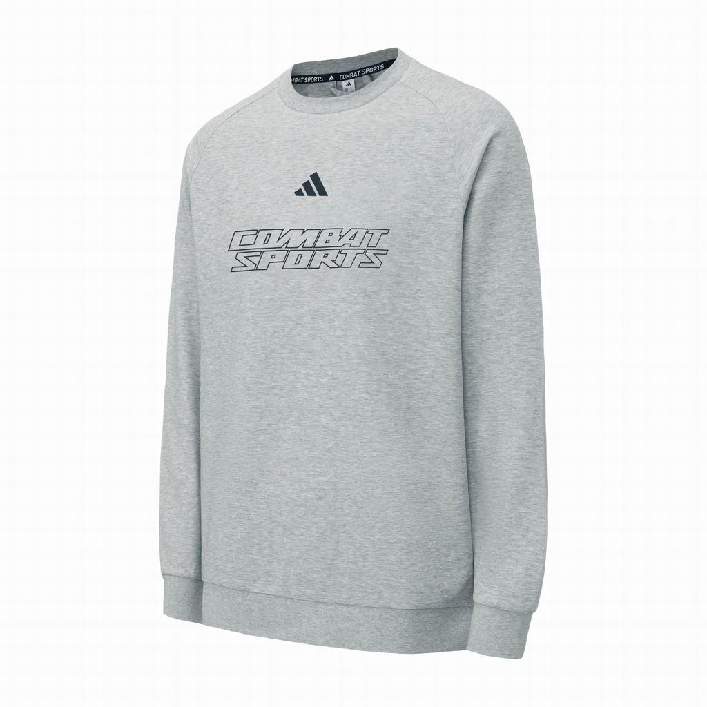 adidas Combat Sports Series Logo Print Round Neck Long Sleeve Sweatshirt Unisex Gray CLCN26CS1-GYB
