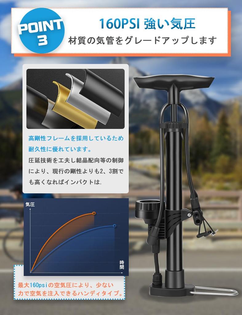 Bicycle Air French Compatible with British and American Compact Bicycle Air Can Also Be Used with Popular for Electric Needles and Swim Japanese