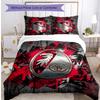 Set Lenzuola Stampato 3 Pezzi SC Freiburg FC Copripiumino Traspirante con Federe Biancheria da Letto Decorativa per Camera da Letto Casa