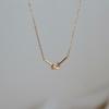 Gold-Plated Sterling Silver Knot Pendant Necklace In Light Luxury Style for Women
