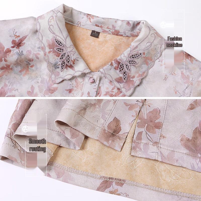 Summer Breathable Short-Sleeve Shirt for Middle-Aged & Elderly Women