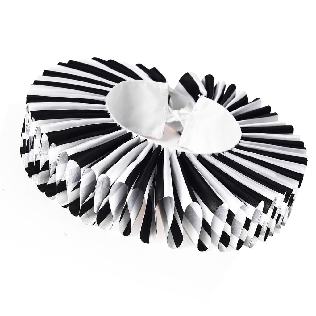 Theater Grade Elizabethan Collar Set For Clown Costumes Machine Washable Polyester Roleplay Accessories
