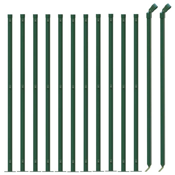 VidaXL Diamond Mesh Fence with Flange, Decorative Fence Panel, Mesh Fence, Protective Barrier 153944