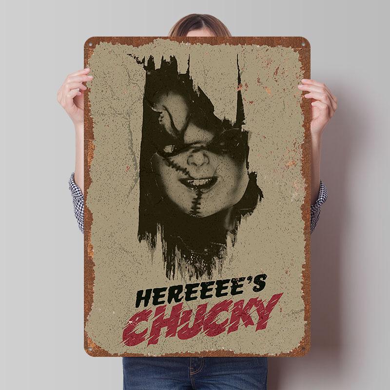 Child's Play Print Tinplate Posters Custom Wall Art Vintage Metal Tin Signs Retro Tin Plaque for Bathroom Decor Home Decorations