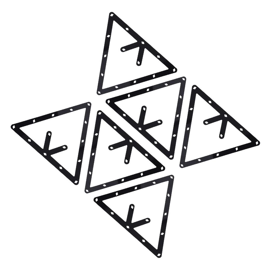 6Pcs Billiard Positioning Paper Secure Fit Billiard Triangle Positioning Sticker for Chinese Black 8 Ball Positioning