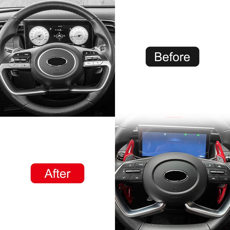 Fit For Hyundai Tucson NX4    Car Accessories Aluminum Alloy Steering Wheel DSG Paddle Shifters Extension