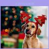 Tiara de Natal Ajustável para Animais de Estimação com Floco de Neve Festivo e Chifres de Rena para Cães