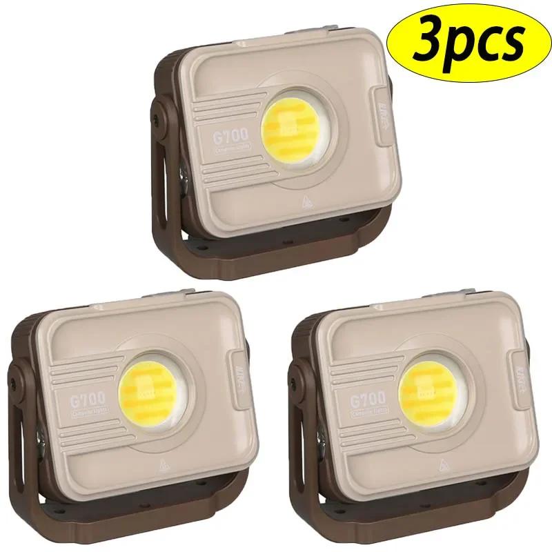 G700 Camping Lantern TYPE-C Rechargeable Flashlight with Dual Light Source Floodlight Built-in 6000 mAh Battery Emergency Light